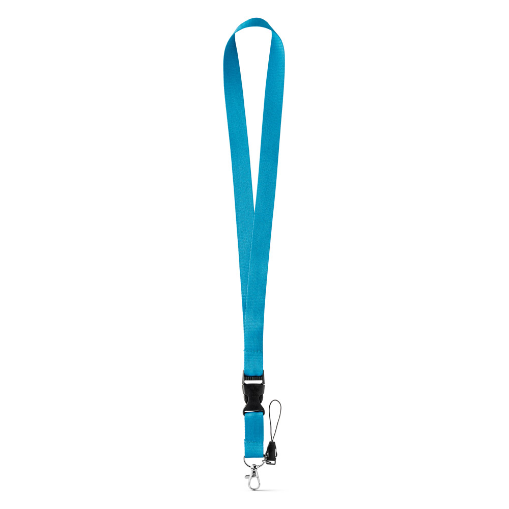 ANQUETIL. Lanyard in poliestere con moschettone in metallo
