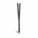 MURRAY. Polyester lanyard with metal carabiner - Black