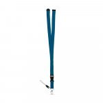 MURRAY. Polyester lanyard with metal carabiner - Blue