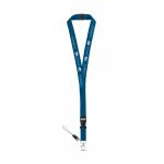 MURRAY. Polyester lanyard with metal carabiner - Blue