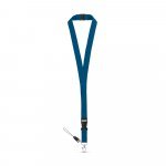 MURRAY. Polyester lanyard with metal carabiner - Blue