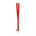 MURRAY. Polyester lanyard with metal carabiner - Red