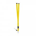MURRAY. Polyester lanyard with metal carabiner - Yellow