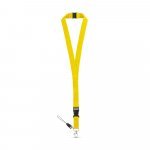 MURRAY. Polyester lanyard with metal carabiner - Yellow