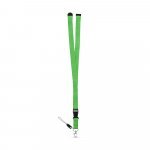 MURRAY. Polyester lanyard with metal carabiner - Light green