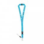 MURRAY. Polyester lanyard with metal carabiner - Light blue