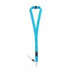 MURRAY. Polyester lanyard with metal carabiner - Light blue