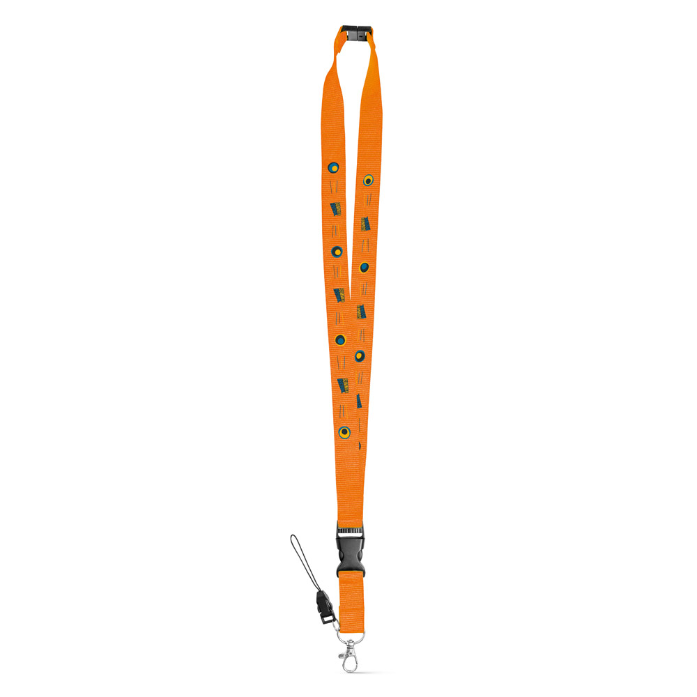 MURRAY. Lanyard in poliestere con moschettone in metallo