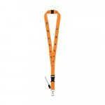 MURRAY. Polyester lanyard with metal carabiner - Orange