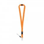 MURRAY. Polyester lanyard with metal carabiner - Orange