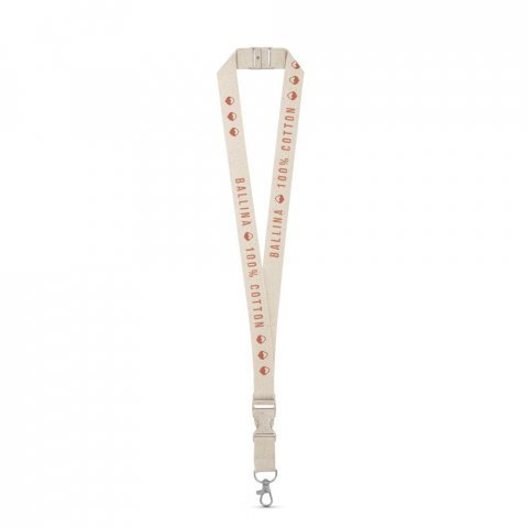 BALLINA. Lanyard &alpha;&pi;ό 100% &beta;&alpha;&mu;&beta;ά&kappa;&iota; &mu;&epsilon; &mu;&epsilon;&tau;&alpha;&lambda;&lambda;&iota;&kappa;ό &kappa;&alpha;&rho;&alpha;&mu;&pi;ί&nu;&epsilon;&rho; - &Phi;&upsilon;&sigma;&iota;&kappa;ό (&alpha;&nu;&omicron;&iota;&chi;&tau;ό)