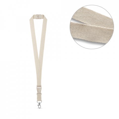BALLINA. Lanyard &alpha;&pi;ό 100% &beta;&alpha;&mu;&beta;ά&kappa;&iota; &mu;&epsilon; &mu;&epsilon;&tau;&alpha;&lambda;&lambda;&iota;&kappa;ό &kappa;&alpha;&rho;&alpha;&mu;&pi;ί&nu;&epsilon;&rho;