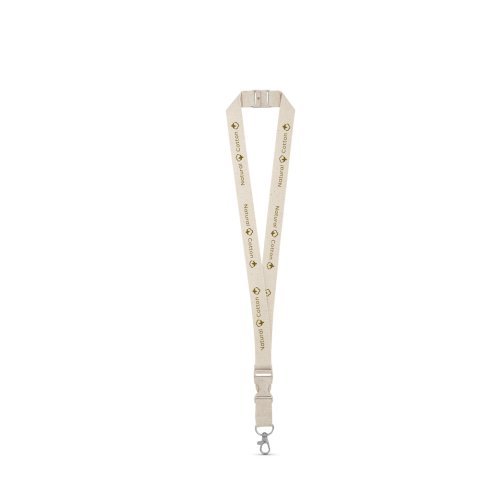 BALLINA. Lanyard &alpha;&pi;ό 100% &beta;&alpha;&mu;&beta;ά&kappa;&iota; &mu;&epsilon; &mu;&epsilon;&tau;&alpha;&lambda;&lambda;&iota;&kappa;ό &kappa;&alpha;&rho;&alpha;&mu;&pi;ί&nu;&epsilon;&rho;
