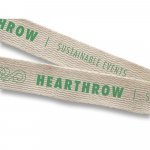 HEATHROW. 100% cotton lanyard - Light natural