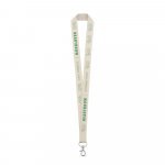 HEATHROW. 100% cotton lanyard - Light natural