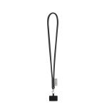 GOSPORT. SET Tub Lanyard Lung (&Oslash; 7 mm) cu carabinier de 9 mm și suport pentru telefon mobil - 300 - Negru