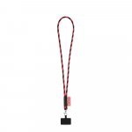 GOSPORT. SET Tub Lanyard Lung (&Oslash; 7 mm) cu carabinier de 9 mm și suport pentru telefon mobil - Negru/Roșu