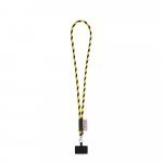 GOSPORT. SET Tub Lanyard Lung (&Oslash; 7 mm) cu carabinier de 9 mm și suport pentru telefon mobil - Negru/Galben