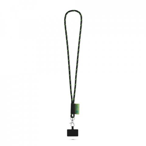 STAFFORD. SET Lanyard NAUTIC Long (&Oslash; 7 mm) with Hook Trigger Snap 9 mm and smartphone holder - Black/Green