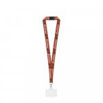 CARLISLE. SET Șnur SUBLIMARE Lung II (20 mm) cu carabină de 20 mm, &icirc;ncuietoare de siguranță și suport rigid pentru insignă/card 91 x 68 mm - 301 - Alb