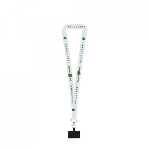 EPSOM. SET Lanyard SUBLIMATION Long II (20 mm) in recycled polyester (100% rPET) with Hook Trigger Snap 20 mm and phone holder
