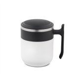MALDINI. Reisebecher mit Innenwand aus Edelstahl und matter Oberfl&auml;che, 400 ml - Wei&szlig;