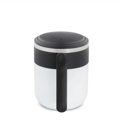 MALDINI. Reisebecher mit Innenwand aus Edelstahl und matter Oberfl&auml;che, 400 ml - Wei&szlig;