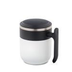 MALDINI. Reisebecher mit Innenwand aus Edelstahl und matter Oberfl&auml;che, 400 ml - Wei&szlig;