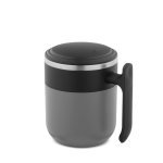 MALDINI. Reisebecher mit Innenwand aus Edelstahl und matter Oberfl&auml;che, 400 ml - Grau