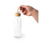 CROSBY. Glasflasche mit Bambusdeckel, 520 ml - Natur