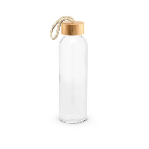 CROSBY. Glasflasche mit Bambusdeckel, 520 ml - Natur
