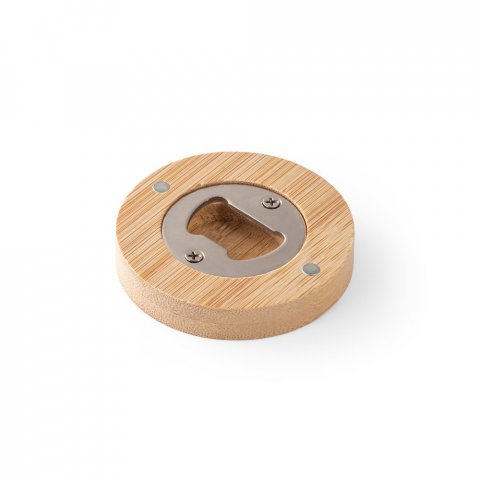 AMCHUR. Untersetzer aus Bambus mit Flaschen&ouml;ffner - Natur