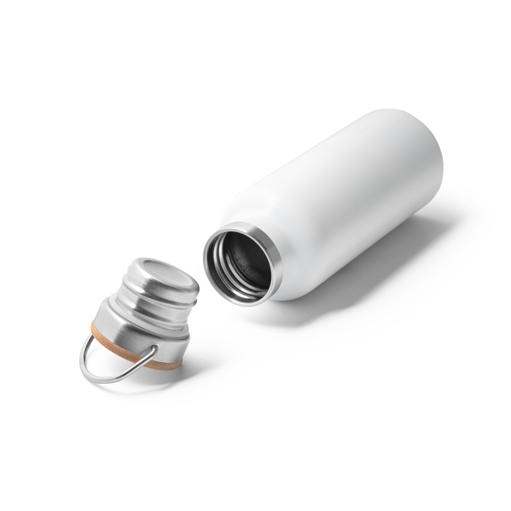 RAGNAR. Borraccia in acciaio inox (riciclata al 36%) a doppia parete termica, isolata sottovuoto 570 mL