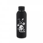 ODIN. Borraccia in acciaio inox (riciclata al 36%) con finitura in gomma 550ml - Nero