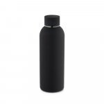 ODIN. Borraccia in acciaio inox (riciclata al 36%) con finitura in gomma 550ml - Nero