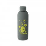 ODIN. Borraccia in acciaio inox (riciclata al 36%) con finitura in gomma 550ml - Grigio scuro 