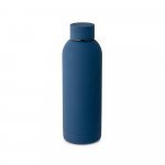 ODIN. Borraccia in acciaio inox (riciclata al 36%) con finitura in gomma 550ml - Blu scuro