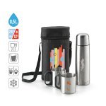 DURANT. Set con thermos e tazze in acciaio inossidabile