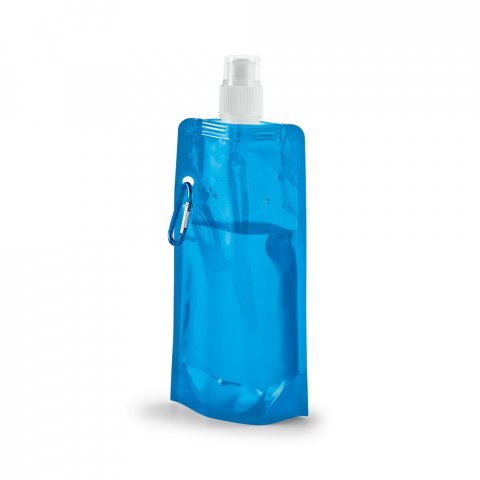 KWILL. Сгъваема бутилка 460 мл - Светло синьо