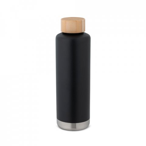 NORRE BOTTLE. Sticlă de vid din oțel inoxidabil (36% reciclată) cu perete dublu 640 mL - Negru