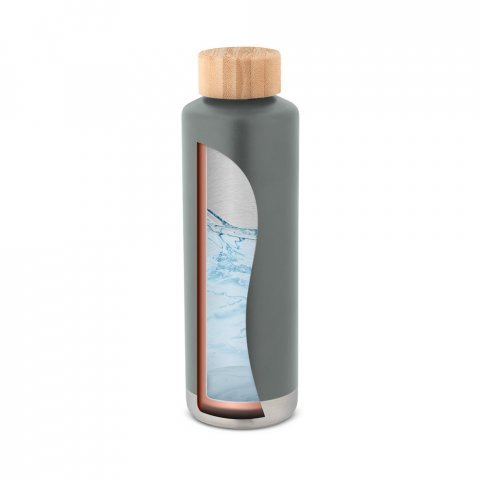 NORRE BOTTLE. Sticlă de vid din oțel inoxidabil (36% reciclată) cu perete dublu 640 mL - Gri inchis