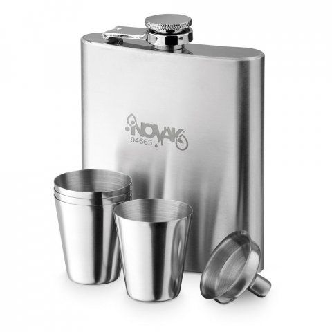 NOVAK. Set de sticla și căni - Argintiu
