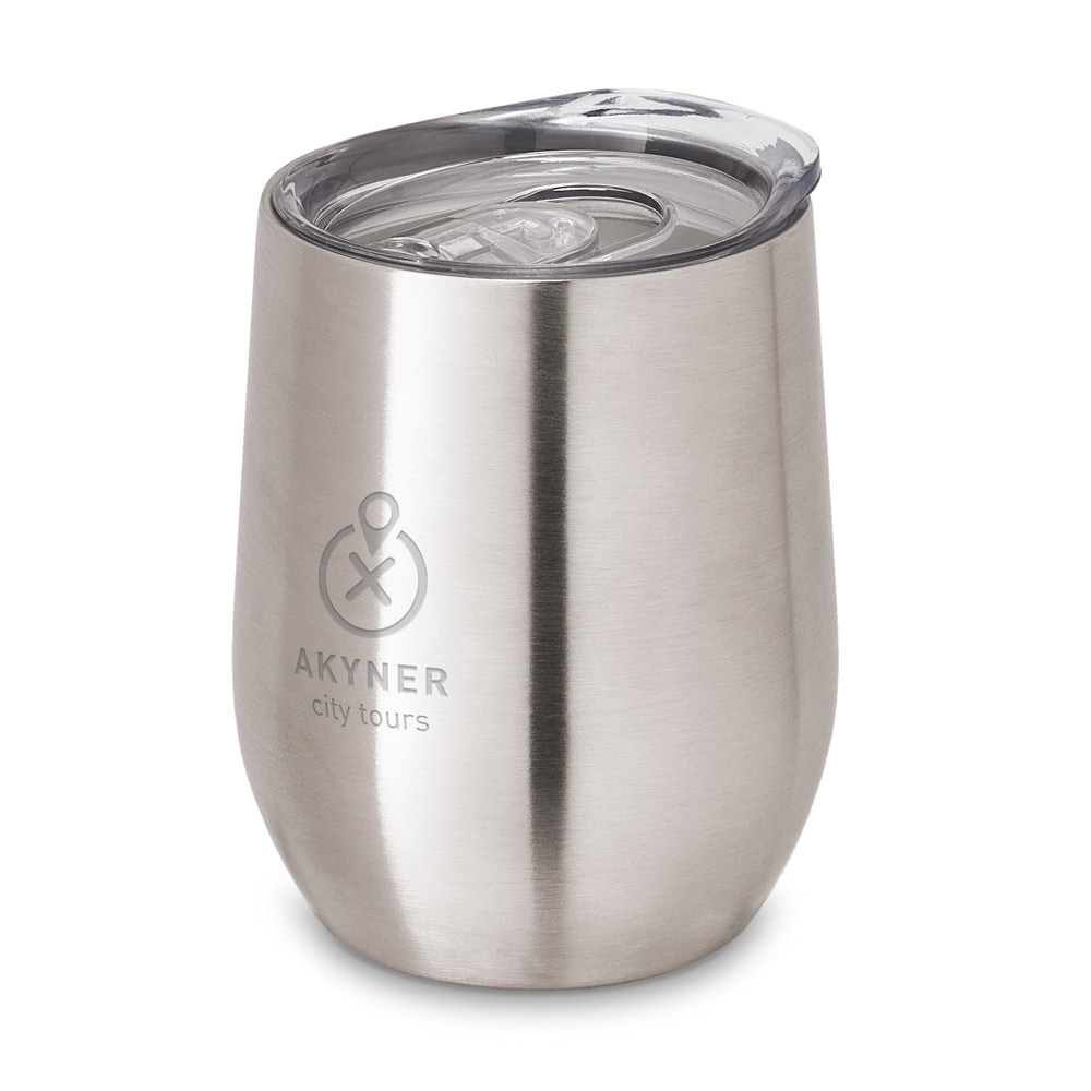 RONDE. Bicchiere da viaggio da in acciaio inox 400 mL