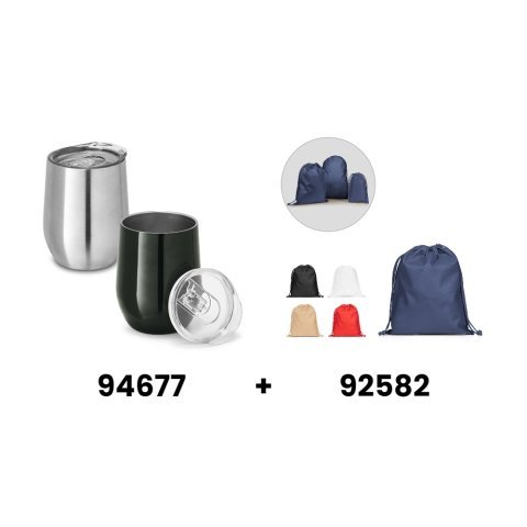 RONDE. Bicchiere da viaggio da in acciaio inox 400 mL