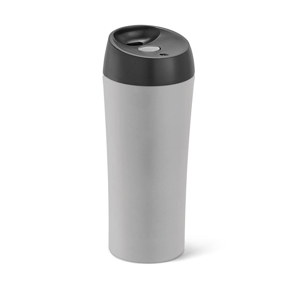 MONARDA. Bicchiere da viaggio in acciaio inox e PP 470 mL