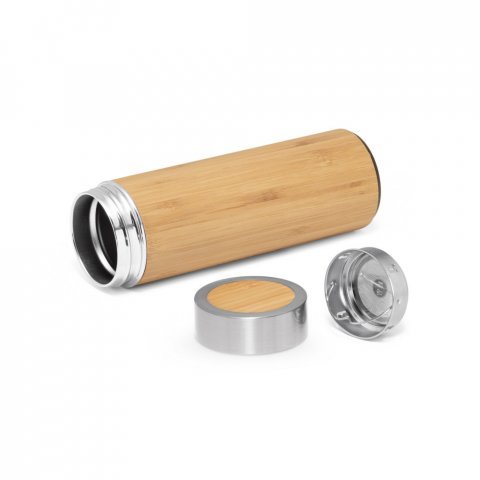 NATUREL. Термо бутилка от бамбук и неръждаема стомана (90% рециклирана) 430 мл - естествен