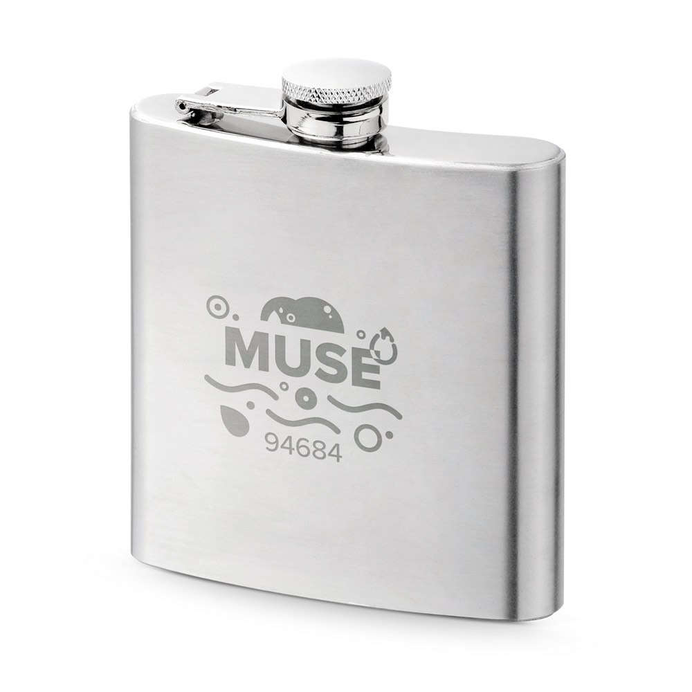 MUSE. Bottiglia tascabile in acciaio inox 180 mL