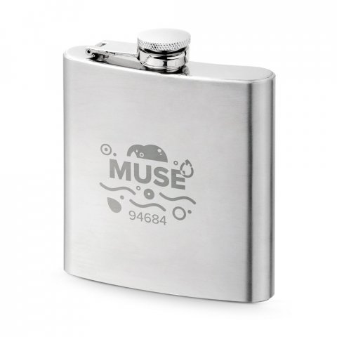MUSE. Sticlă de buzunar 180 mL - Argintiu