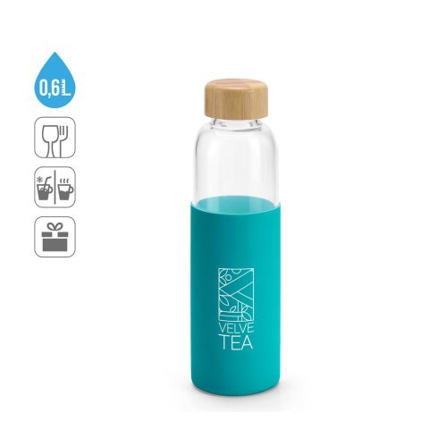 DAKAR. Borraccia in vetro borosilicato e bamb&ugrave; 600 mL