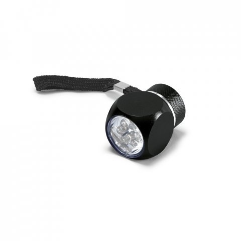 LOUIS. Linterna de aluminio con 6 leds - Negro